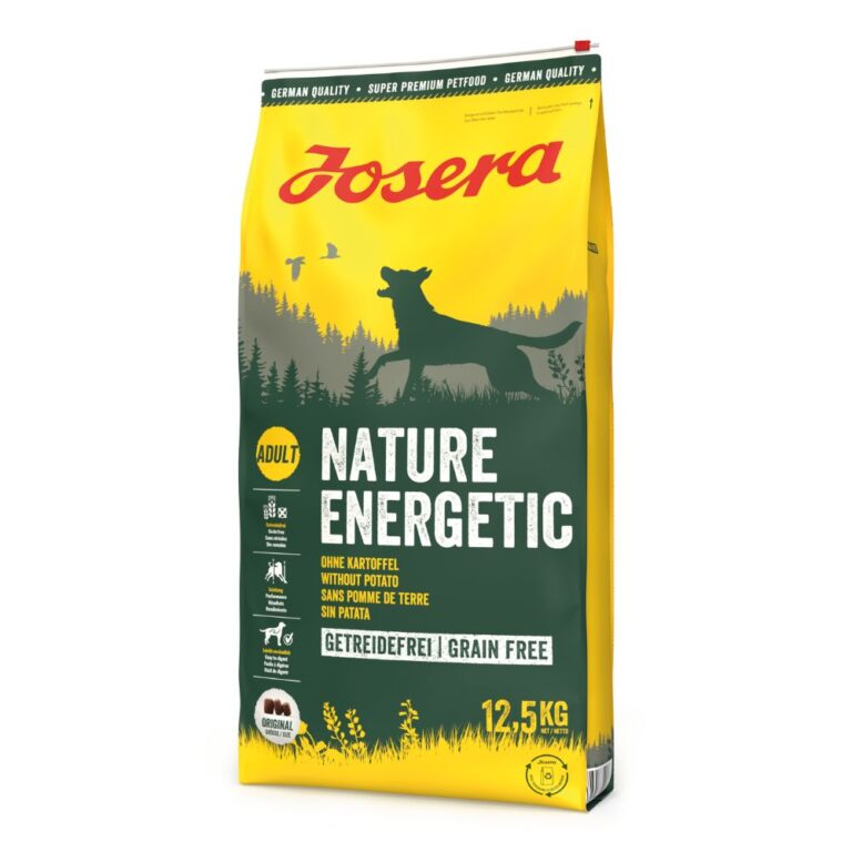 Josera Nature Energetic begrūdis sausas maistas aktyviems šunims 12.5kg