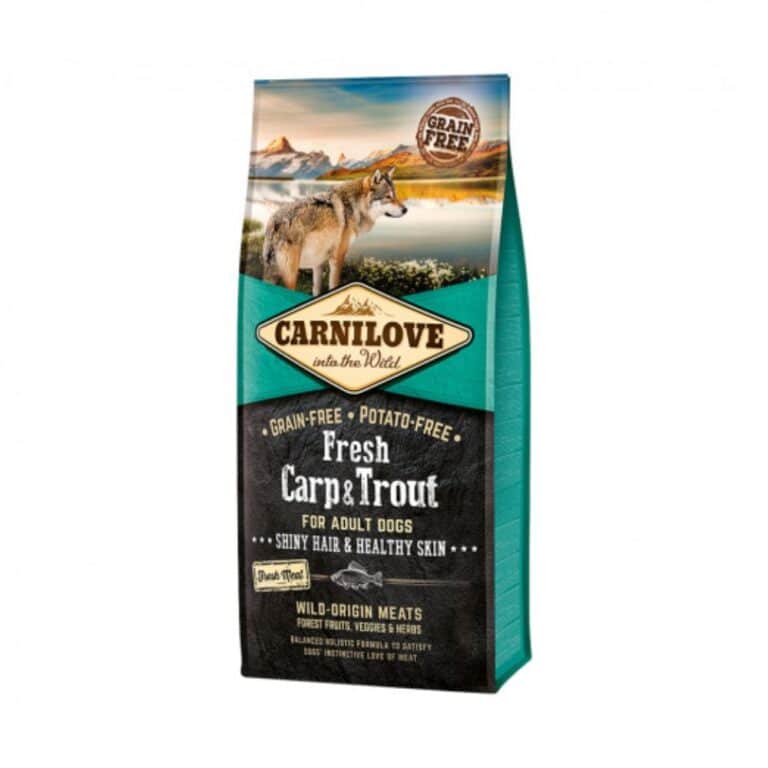 Carni Love Fresh Carp & Trout begrūdis sausas maistas šunims su karpiu ir upėtakiu