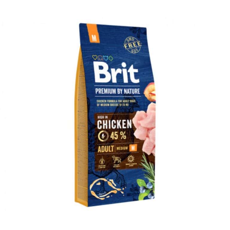 Brit Premium by Nature Adult M sausas maistas vidurinių veislių šunims su vištiena