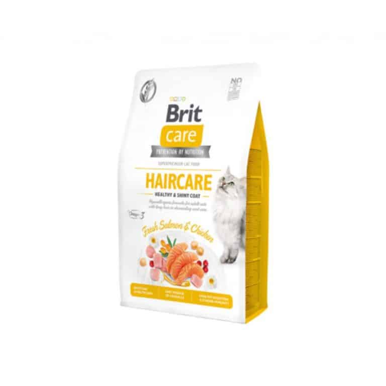 Brit Care Haircare Healthy&Shiny Coat begrūdis sausas maistas katėms