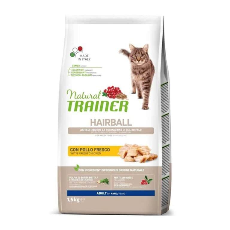 Trainer Natural CAT HAIRBALL sausas maistas katėms nuo plaukų sąvėlų 1.5kg