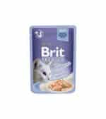 Brit Premium Delicate Salmon in Jelly konservai katėms lašišos filė drebučiuose