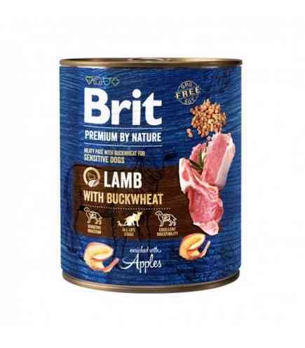 Brit Premium by Nature konservai šunims su ėriena ir grikiais 800gr