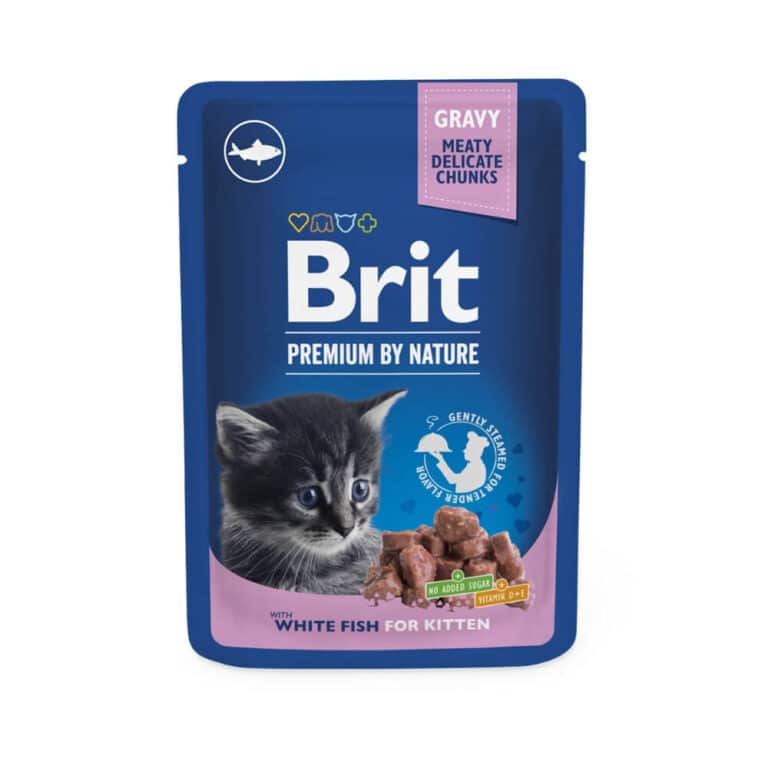 brit premium konservai kaciukams white fish kitten 100 g