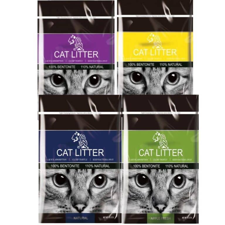 TIGER PET bentonitinis kraikas 5l, 10l su levandų, citrusų, obuolių kvapu
