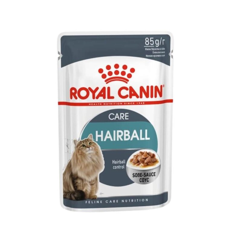 royal canin hairball care in gravy pouch konservai katems padaze 85gr