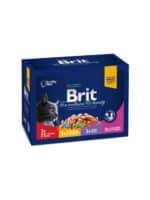 Brit Premium konservų katėms rinkinys 4 skoniai, 12 vnt