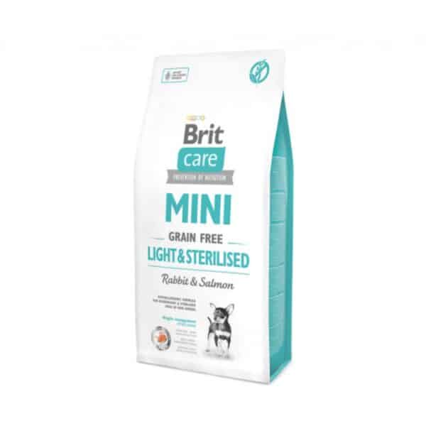 Brit Care Mini Light&Sterilised begrūdis sausas maistas mažų veislių šunims