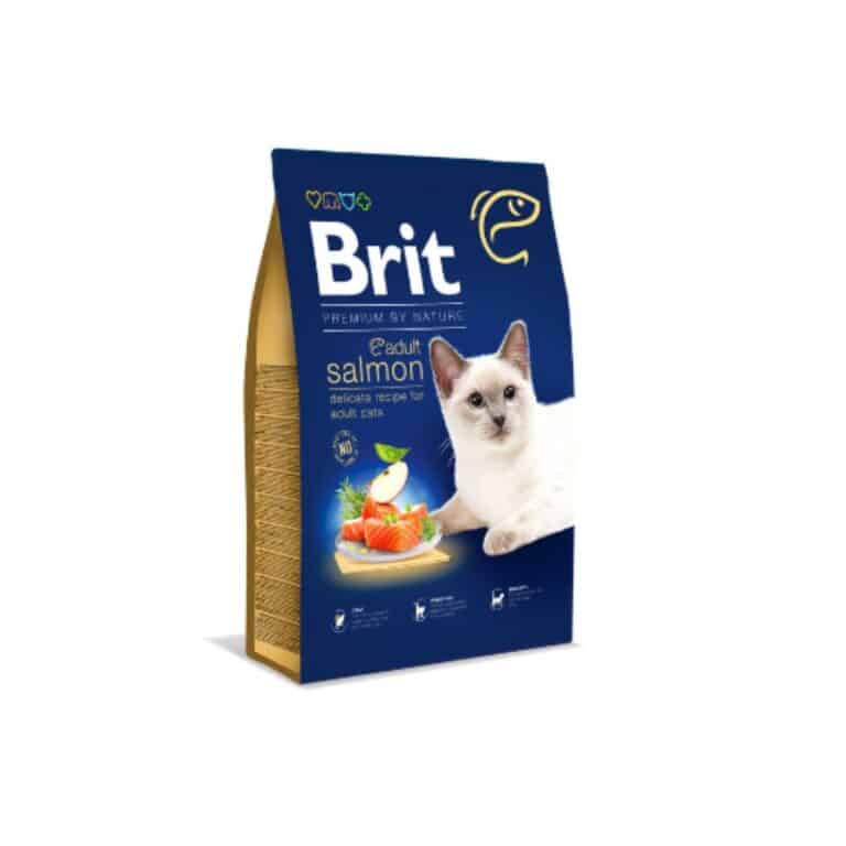 Brit Premium Cat Adult Salmon sausas maistas suaugusioms katėms su lašiša