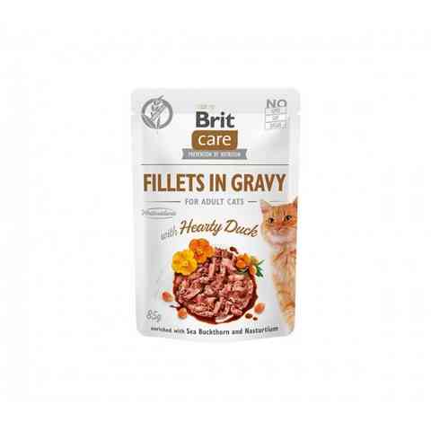 Brit Care Cat konservai katėms Fillets in Gravy Hearty Duck su antiena 85 g