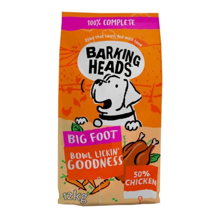 Barking Heads BIG FOOT - BOWL LICKIN' GOODNESS CHICKEN - sausas maistas su vištiena didelių veislių šunims,12 kg