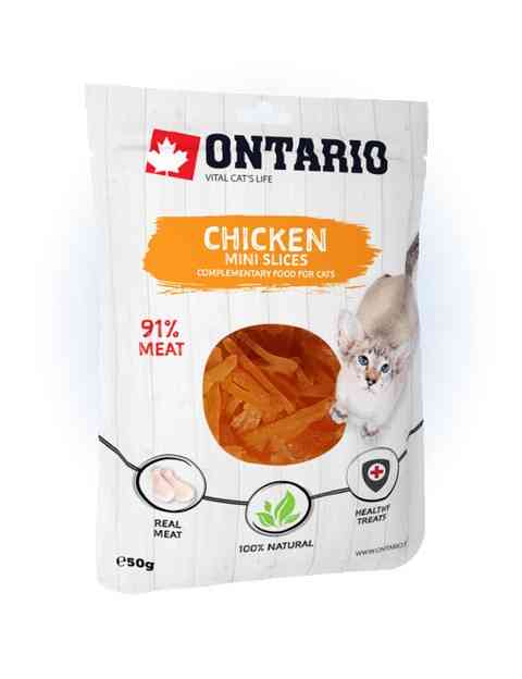 Ontario Chicken slices - skanėstas katėms su vištiena, 50g