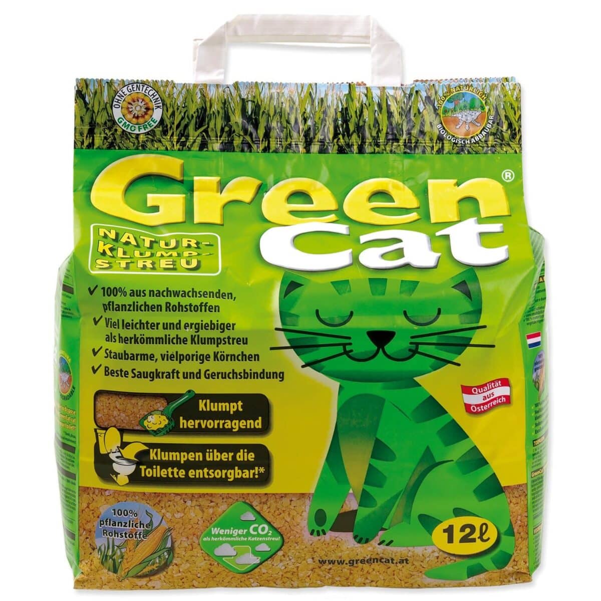 green cat 12l ekologiškas kukurūzinis kraikas