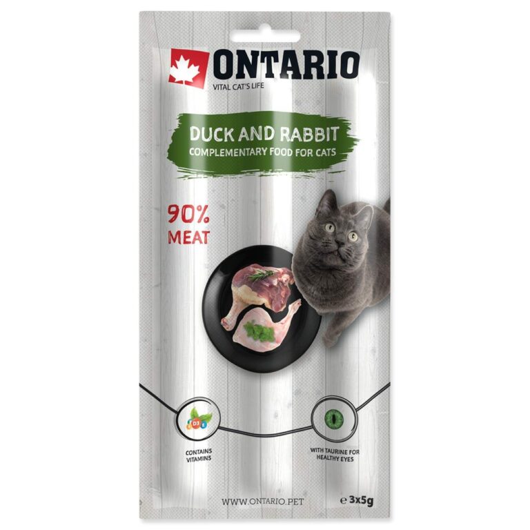 Skanėstai katėms - ONTARIO STICK FOR CATS DUCK & RABBIT 15G