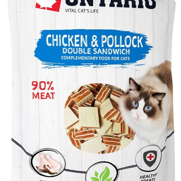 Ontario skanėstai katėms - vištienos dvigubi sumuštiniai 50G