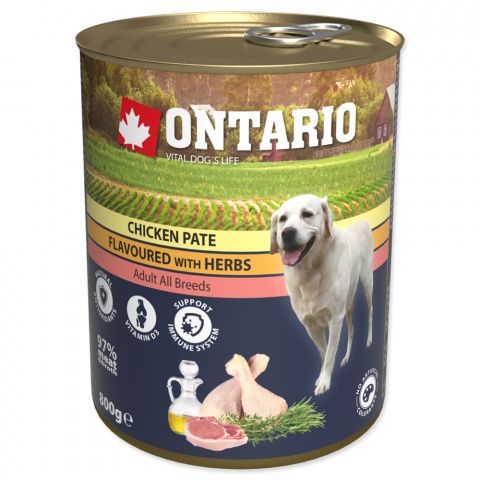 Ontario Chicken, Carrots, Salmon Oil konservai šunims 800G