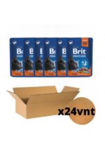 Brit Premium konservai katėms Salmon for Sterilised, dėžė x 24vnt