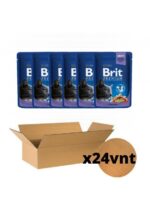 Brit Premium Cod Fish konservai katėms su menke, dėžė x 24vnt