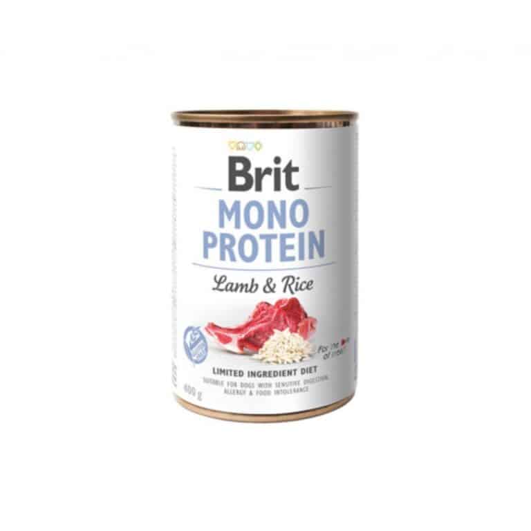 Brit Care Mono Protein Lamb Rice vieno baltymo konservai šunims 400g