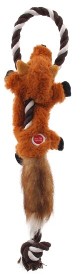 Žaislas šunims Skinneeez Fox su patvaria virve, 35cm