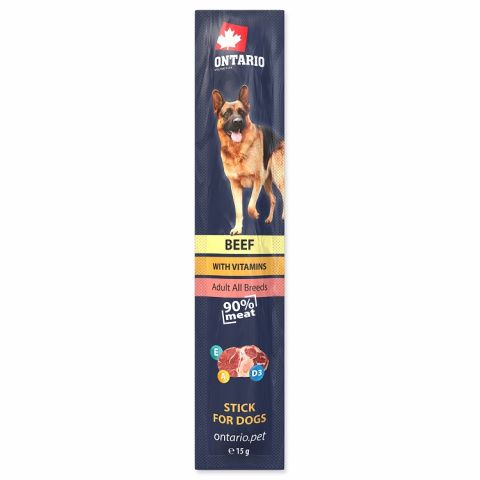 Ontario Stick for dogs Beef skanėstas šunims, 15g (jautiena)