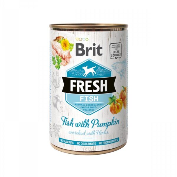 Brit Fresh Fish&Pumpkinkonservai šunims su žuvimi, 400gr