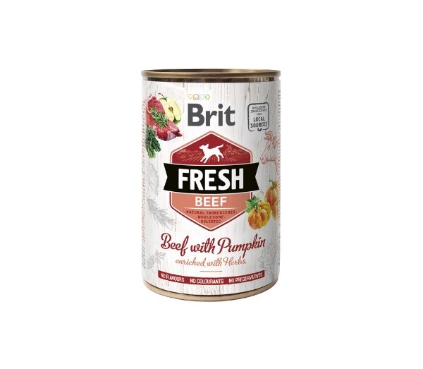 Brit Fresh Beef&Pumpkin konservai šunims su jautiena, 400gr