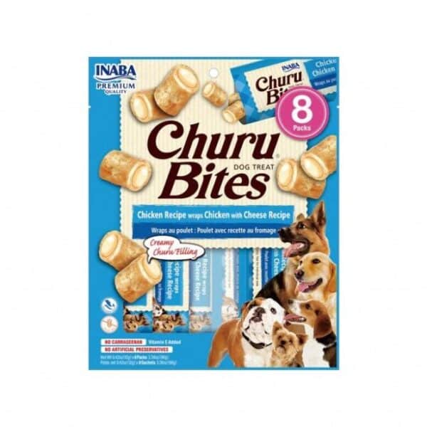 Churu Dog Bites Chicken Cheese - begrūdis skanėstas šunims, 96g