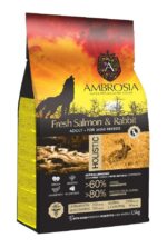 Ambrosia Grain-Free Adult Mini Fresh Salmon & Rabbit - begrūdis sausas maistas suaugusiems, mažų veislių šunims, 1.5kg