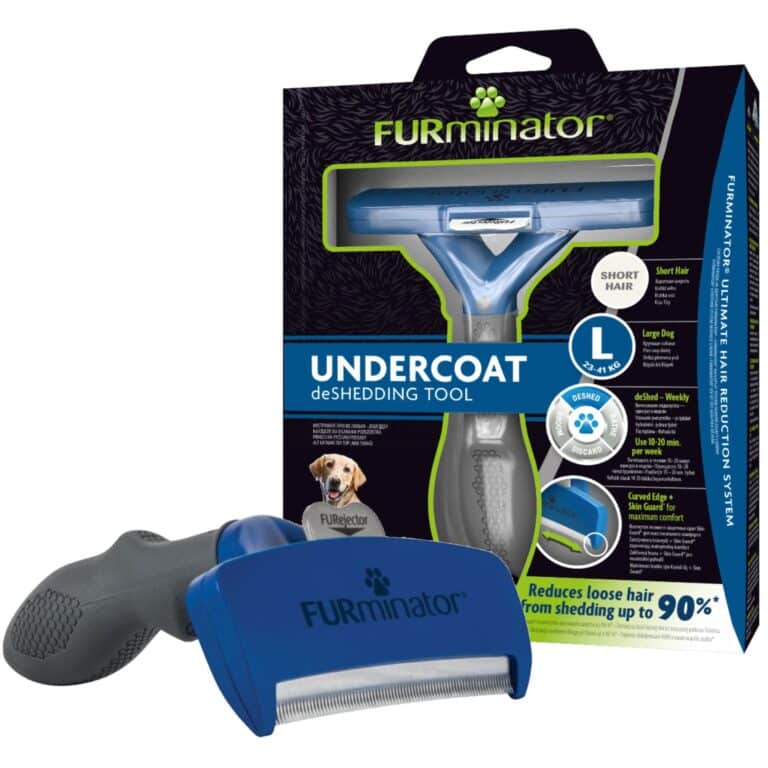 Furminator Undercoat deShedding Tool Large Dog Short Hair - furminatorius trumpaplaukiams šunims, L