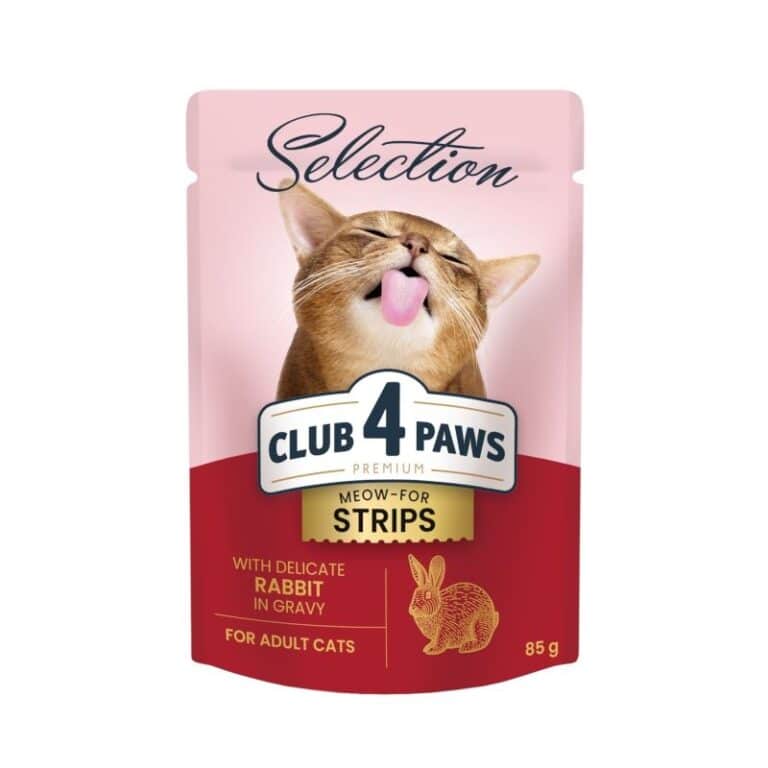 Club 4 Paws Slices Rabbit Gravy - konservai katėms, triušienos juostelės padaže