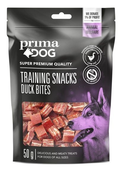 Primadog Training Snacks Duck - skanėstai šunims su antiena, 50g