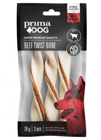 Primadog Beef Twist Bone - skanėstai šunims su jautiena, 14 cm