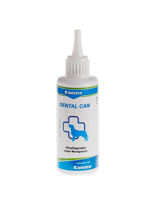 Canina Dental Can - dantų priežiūros priemonės šunims nuo nemalonaus burnos kvapo 100ml