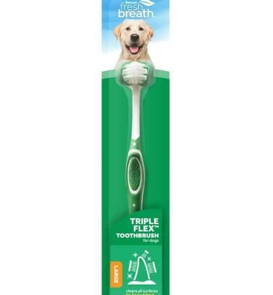 TropiClean Triple Flex Toothbrush - dantų šepetėlis gyvūnams