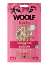 WOOLF EARTH NOOHIDE S STICK WITH Salmon - skanėstas šunims kramtymui su lašiša, S dydis