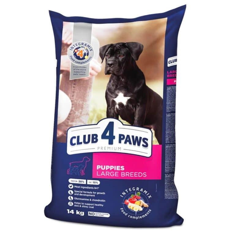 CLUB 4 PAWS PREMIUM Puppy Large - sausas maistas didelių veislių šuniukams, 14kg