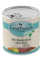 LandFleisch Classic Beef Heart & Rice With Fresh Vegetables - konservai šunims su jautienos širdimis ir ryžiais, 800g