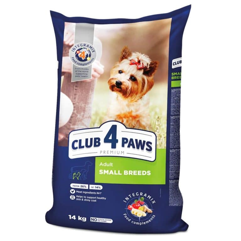 CLUB 4 PAWS PREMIUM Adult Small breed Duck - sausas maistas mažų veislių šunims su vištiena, 14kg