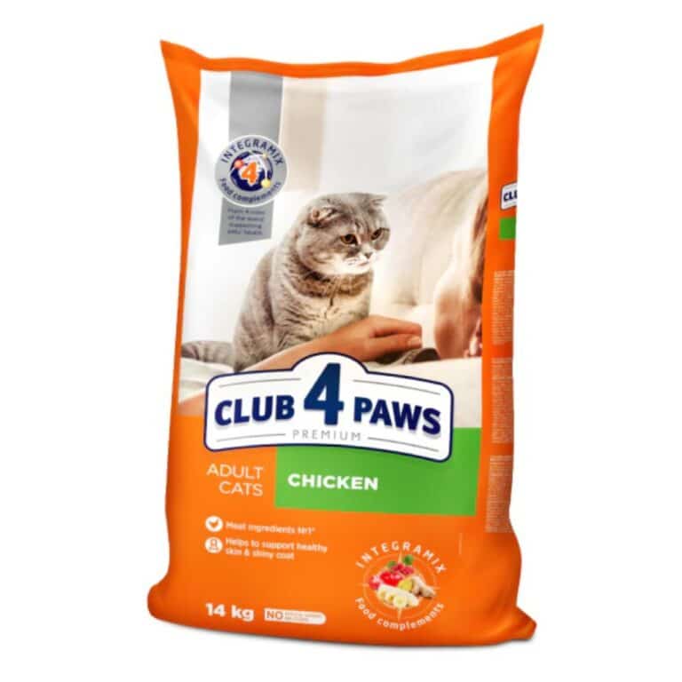 CLUB 4 PAWS chicken sausas maistas katėms su vištiena 14kg