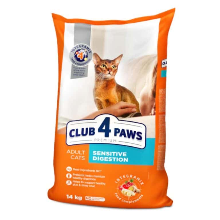 CLUB 4 PAWS Sensitive Digestion sausas maistas katėms jautriu skrandžiu