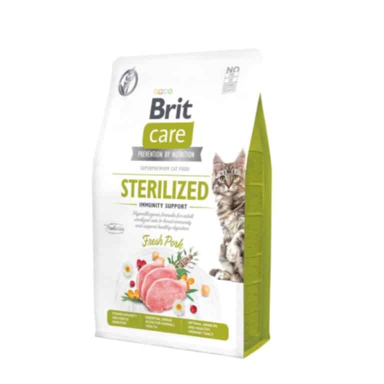Brit Care Cat Grain-Free Sterilized Immunity Support begrūdis sausas maistas sterilizuotoms katėms