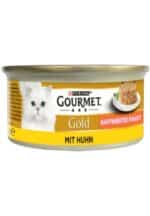 GOURMET Gold mit Huhn - konservai katėms su vištiena, 85g (smulkiai pjaustyti gabaliukai padaže)