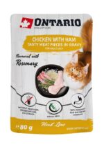 Ontario Herb Chicken with Ham - konservai katėms su vištiena ir kumpiu, 80g
