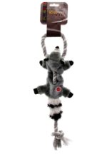 Žaislas šunims Skinneeez Racoon su patvaria virve, 35cm