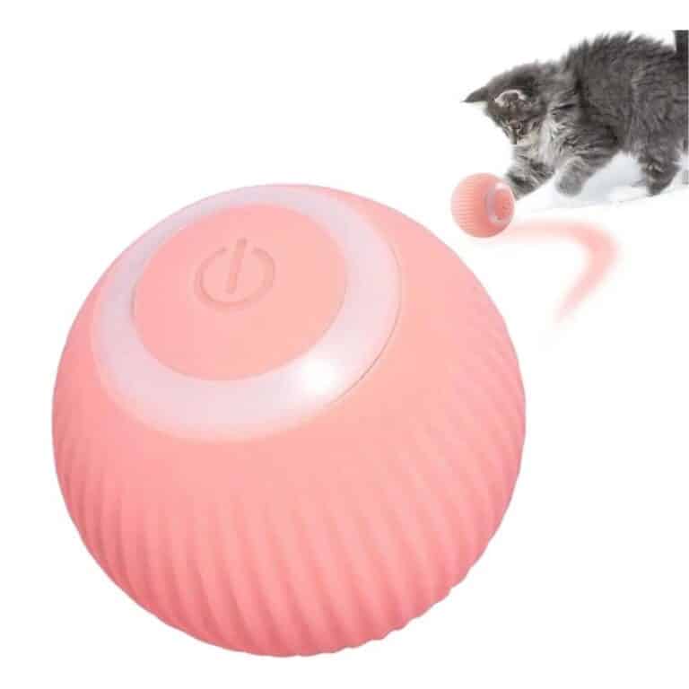 Interaktyvus, savaime judantis žaislas katėms (rožinė)