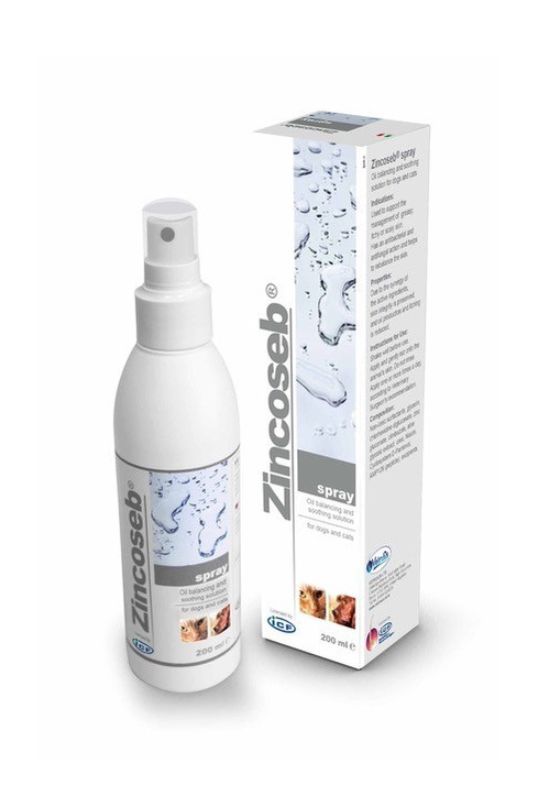 Zincoseb Spray 200ml - eborėjinių sutrikimų gydymo palaikymui, sukeltų bakterijų ir (arba) mieliagrybių