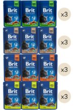 Brit Premium konservai sterilizuotoms katėms rinkinyje 12 vnt.