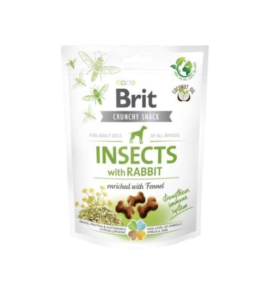 Brit Care Crunchy Cracker Insects with Rabbit skanėstas šunims su triušiena, 200g