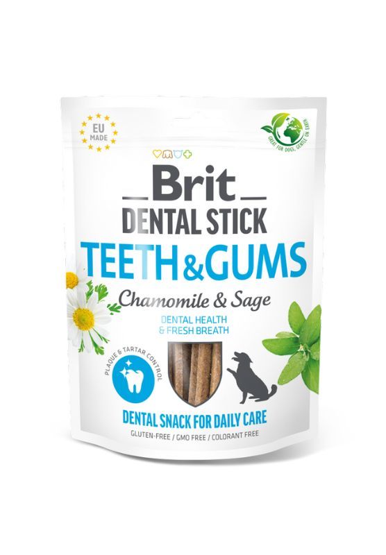 Brit Dental Stick skanėstas kramtymui Teeth&Gums Chamomile&Sage 7 vnt. 251 g